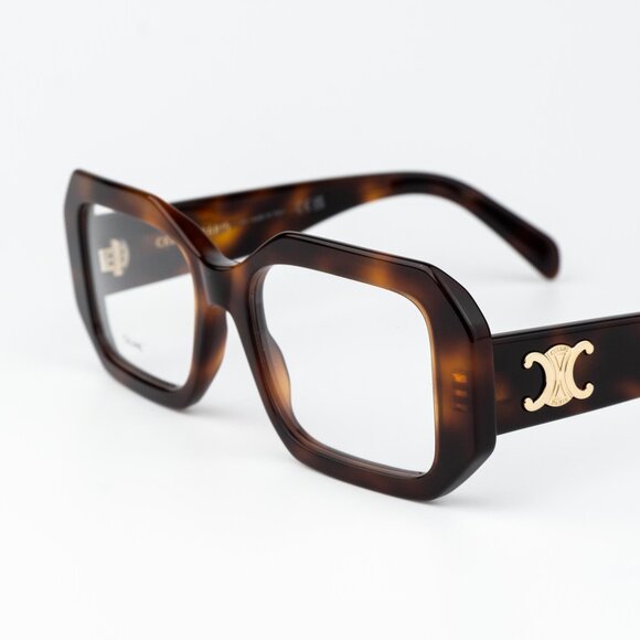 Celine TRIOMPHE Women Eyeglasses Blonde Havana Rectangle CL50155I 053 AUTHENTIC - Picture 5 of 14